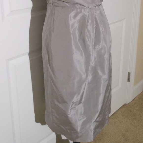 J CREW Lexa Dress in Silk Taffeta 6 NWT GREY - Picture 3 of 7